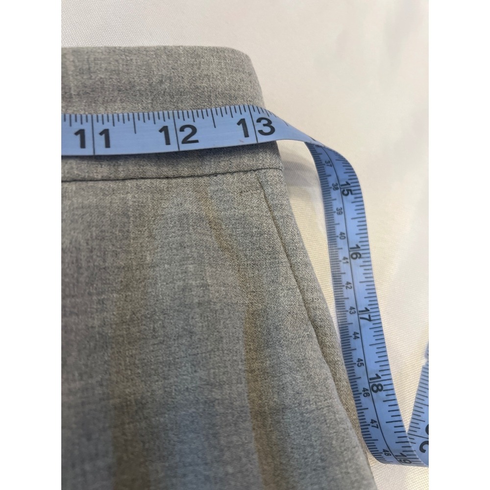 Zara Womens Gray Tailored Straight Leg Pants Elastic Waist Side Slit Size Small - Picture 4 of 7